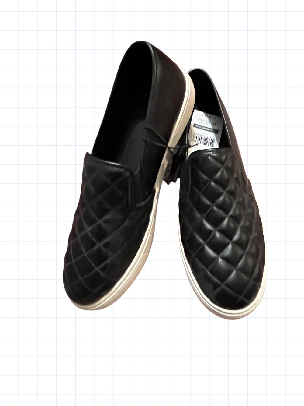 Quilted Slip-On Sneakers in Black